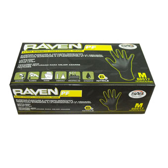 GPI RAVEN NITRILE GLOVES MED( 100) - JRM 